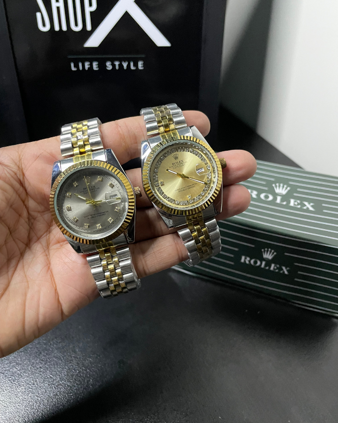 Rolex Gold Plated Dual Shade  Watches