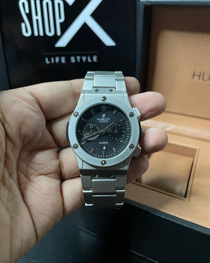 HB Premium Watch - Luxury Black Matte Chain
