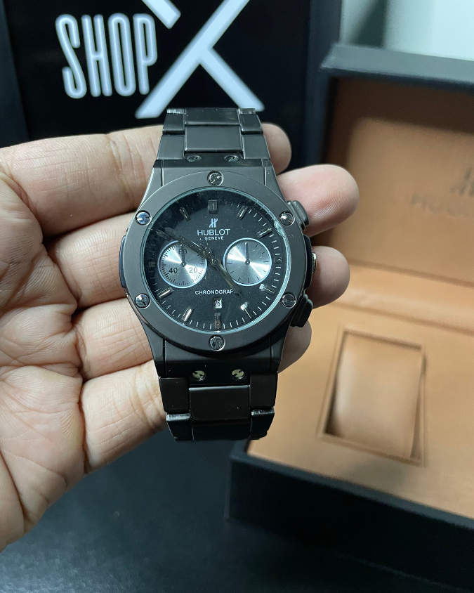 HB Premium Watch - Luxury Black Matte Chain