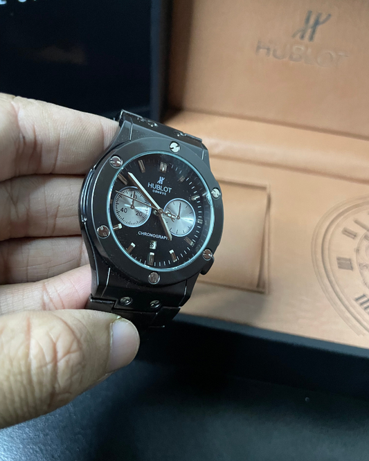 HB Premium Watch - Luxury Black Matte Chain