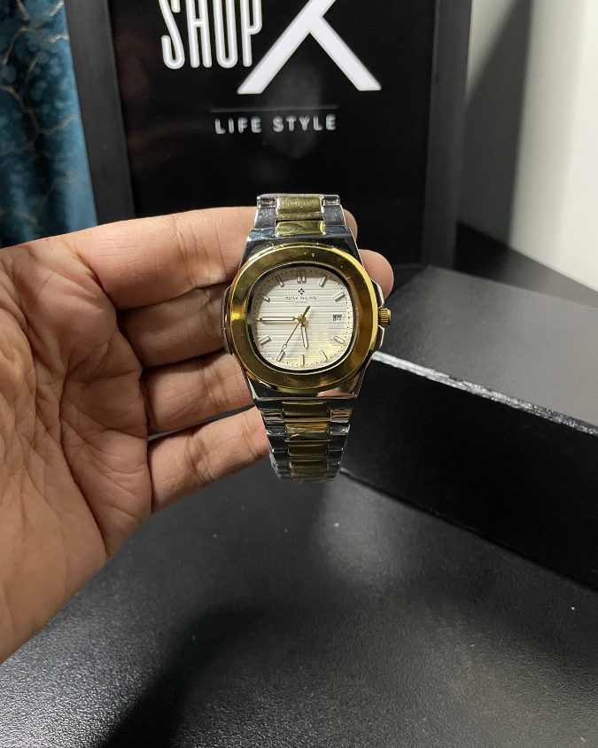 PATEK PHILIPPE NAUTILUS – SILVER GOLDEN & WHITE