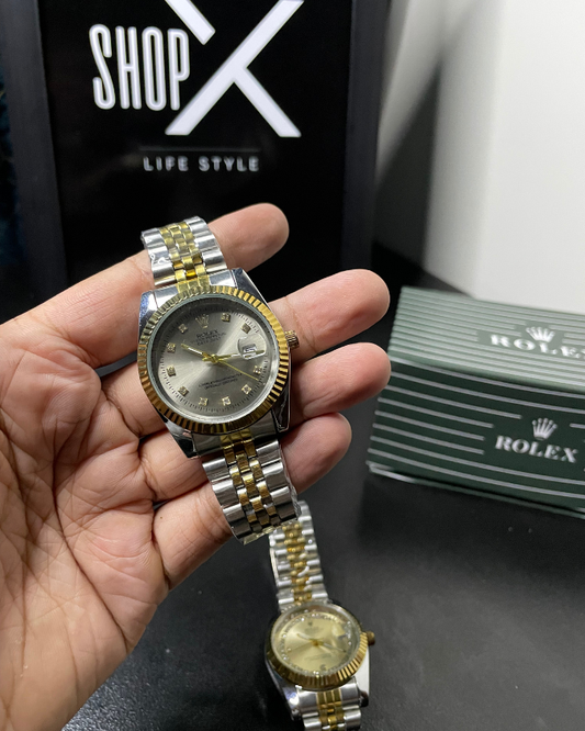 Rolex Gold Plated Dual Shade  Watches