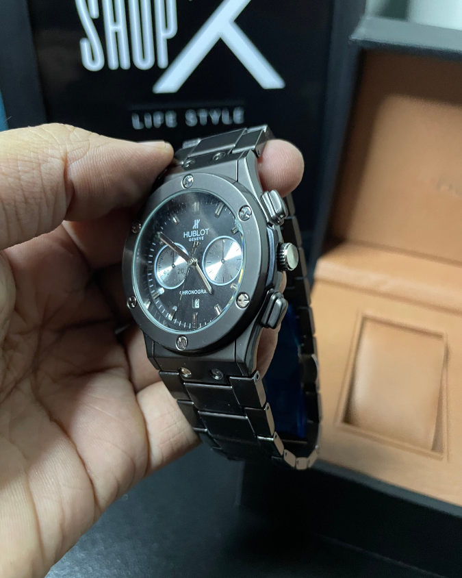 HB Premium Watch - Luxury Black Matte Chain