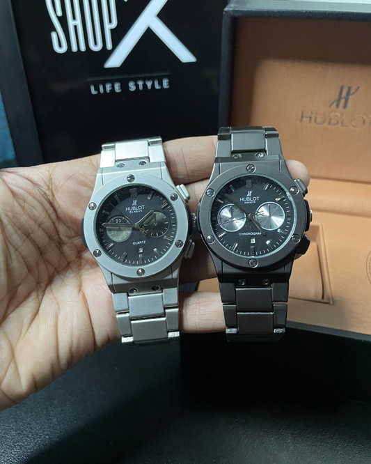 HB Premium Watch - Luxury Black Matte Chain